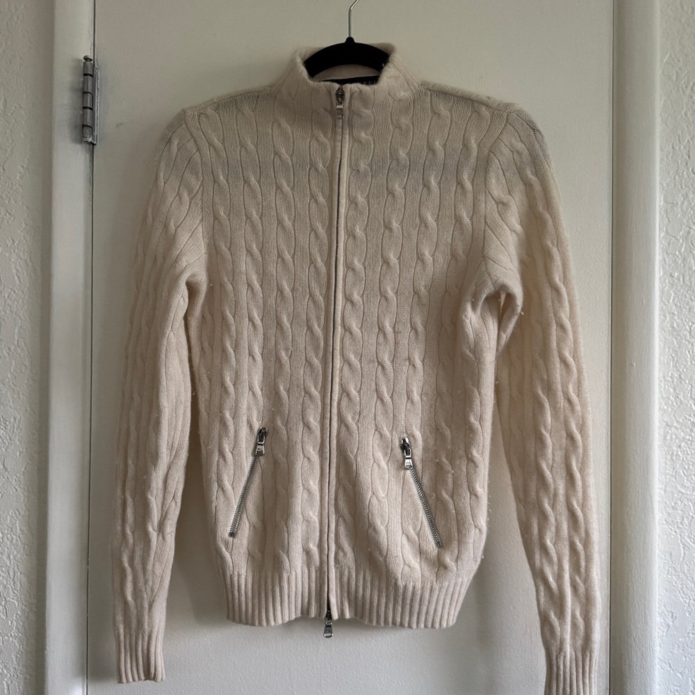 Ralph Lauren Double Zip Funnel Neck Sweater